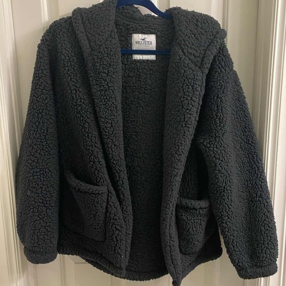 Hollister, black wool jacket size small